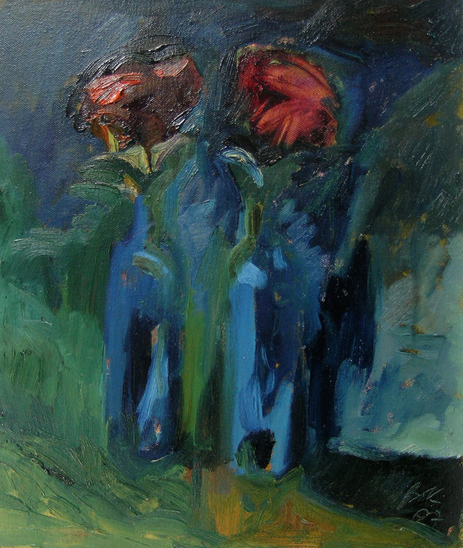 2007 Two Roses35 x 24 cm SOLD
